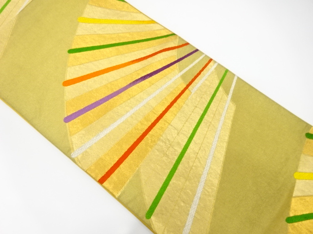 アンティーク　扇模様織り出し袋帯（材料）